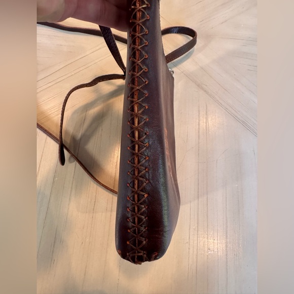 Hawaii Leather Cross Body Shoulder/Crossbody Bag – Brown Handmade Island Leather - Picture 15 of 16